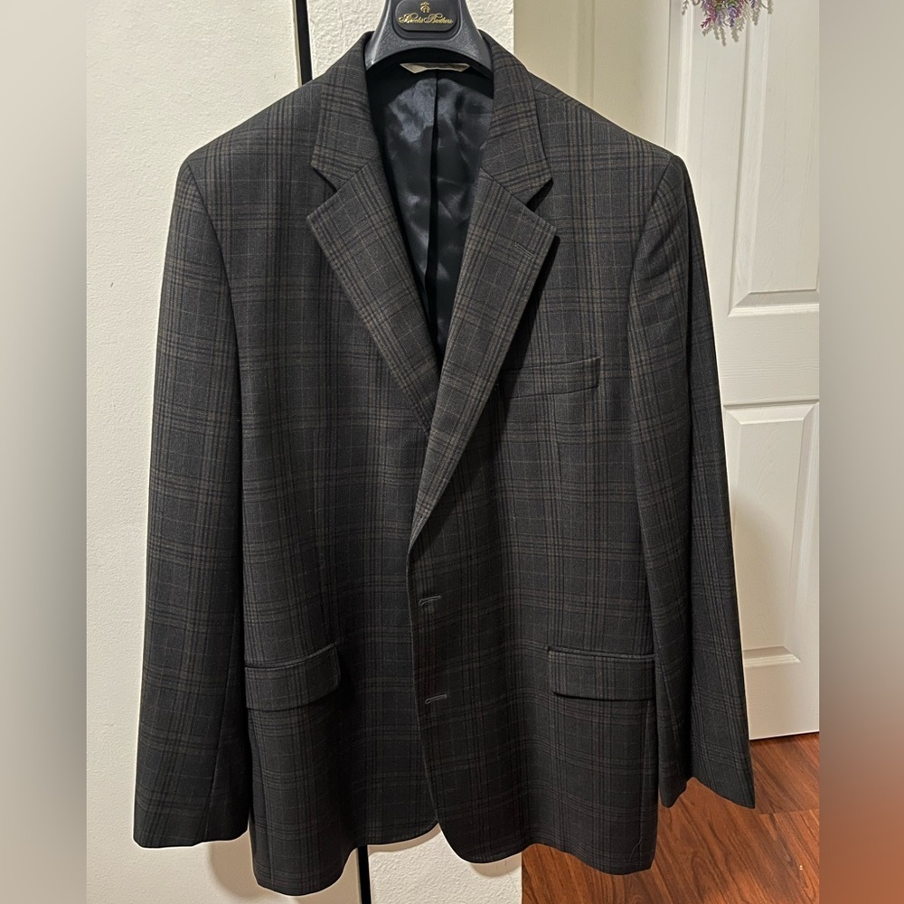 Faconnable Black Plaid Men's Blazer